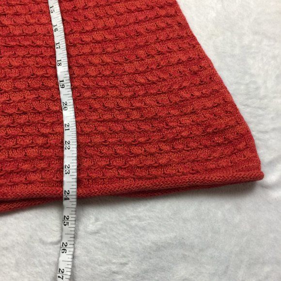 NOMADIC TRADERS Sweater Size S Womans Red Ramie Open Knit Turtleneck Pullover - Picture 9 of 15